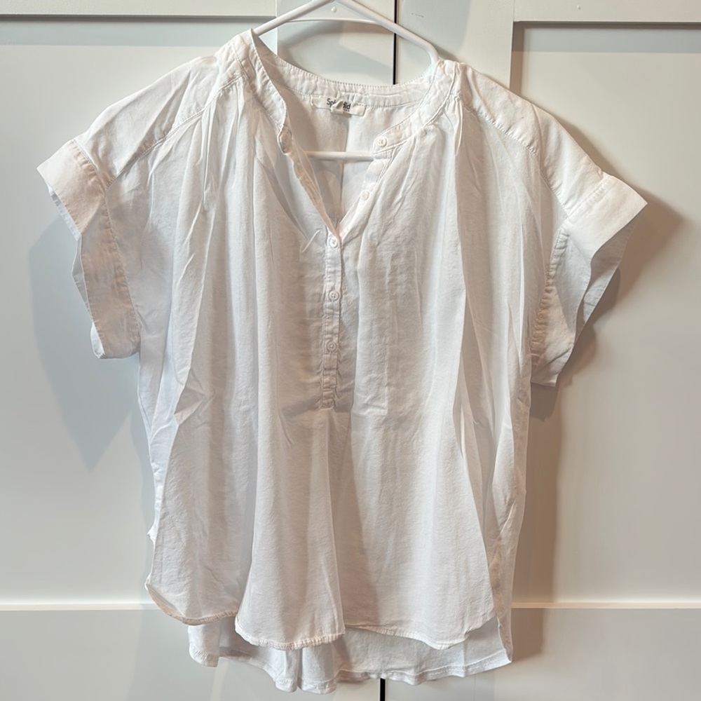 White Button-Up Women's Top